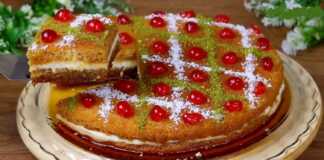 Σιροπιαστό γλυκό με κρέμα