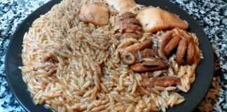 Σουπιές Κοκκίνιστες με Μανέστρα