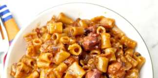 Χταποδάκι με κοφτό μακαρονακι