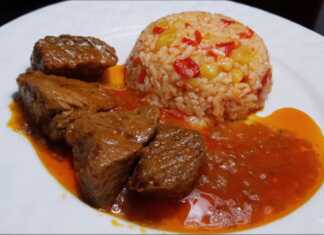 κοκκινιστό με ρύζι