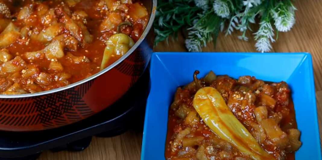 μελιτζανες μελωμενες σε κόκκινη σάλτσα