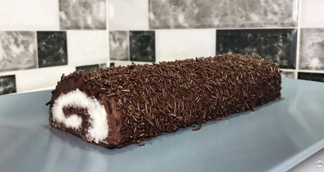 κορμός σοκολάτας με καρύδα