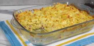 ταλιατέλες με μπέικον και τυρί