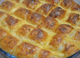 Το τελικό Αφράτο Κασερόψωμο με λιωμένο τυρί