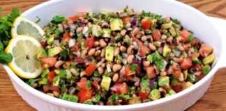 Δροσερή Σαλάτα με μαυρομάτικα φασόλια Σαλάτα με μαυρομάτικα φασόλια