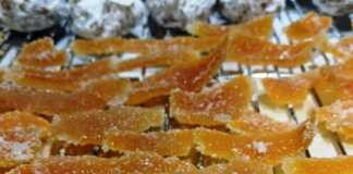 Ζαχαρωμένες φλούδες πορτοκαλιού