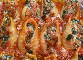 Κοχύλια γεμιστά με σπανάκι και ρικότα