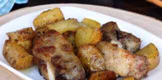 Χοιρινά παϊδάκια μπύρας στο φούρνο με πατάτες