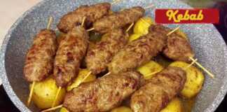 Κεμπάπ σε ένα τηγάνι