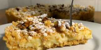 Κέικ με κρέμα και ξηρούς καρπούς