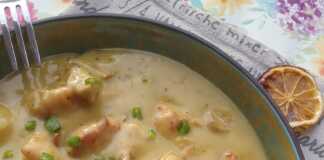 Τηγανητό κοτόπουλο με σάλτσα με μανιτάρια