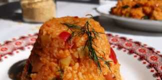 Κοκκινιστό Πιλάφι με πληγούρι...Νηστίσιμο