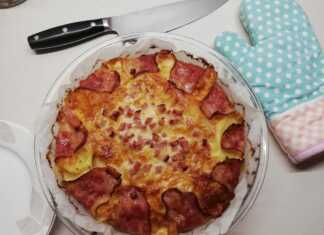 Πίτα με πατάτες, μπέικον και ζαμπόν