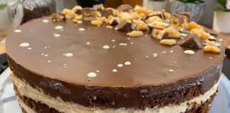 Kέικ SNICKERS – βήμα προς βήμα – για αρχάριους κέικ SNICKERS