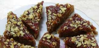 Κέικ με καρύδι και με μήλα