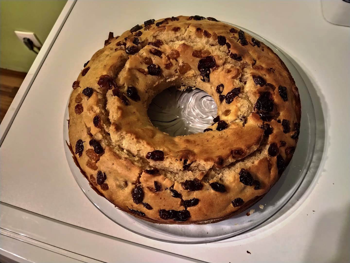 keikKranMperi Κέικ με κρανμπερυ και σταφίδες