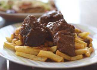 Κοκκινιστό με Τηγανητές Πατάτες