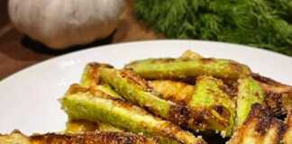 Κολοκυθάκια με αλεύρι αμυγδάλου και σκόρδο