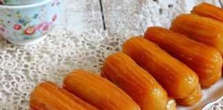 Τουλούμπες …τραγανές απ’ξω και μαλακές μέσα Λαχταριστές Τουλούμπες, σιροπιασμένες και τοποθετημένες σε πιατέλα, έτοιμες για σερβίρισμα