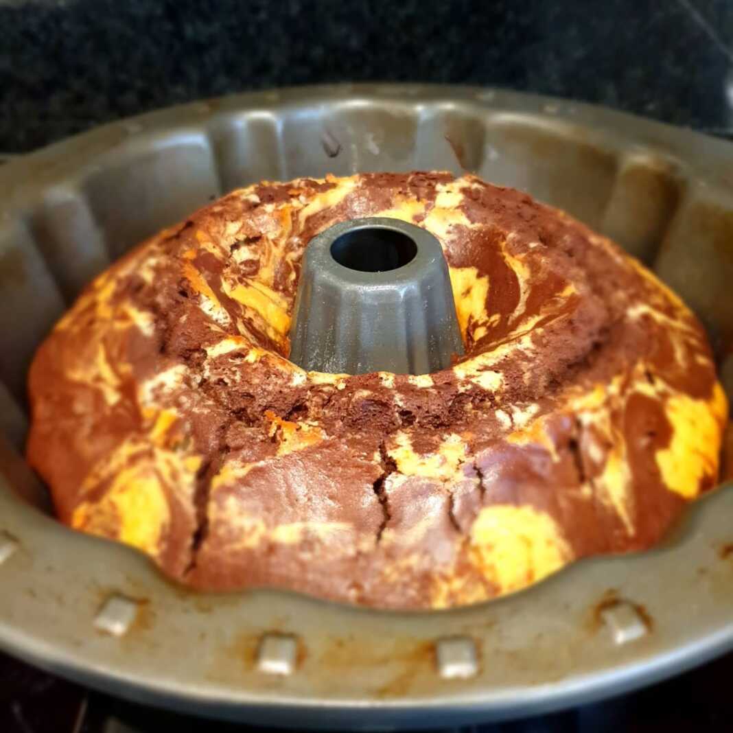 KeikPortoklaiSokolata Κέικ - Πορτοκαλί μαρμάρινο