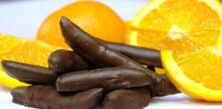 Μπαστουνάκια πορτοκαλιού με σοκολάτα