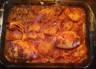 Καλαμαράκια γεμιστά στο φούρνο με πατάτες