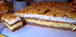 γλυκό με 2 κρέμες και καρύδι