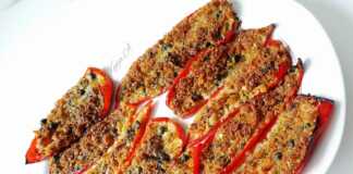 Γεμιστές Ψητές πιπεριές φούρνου...με αντζούγιες