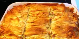 Ψαρόπιτα με γαρίδες και μπεσαμελ