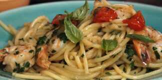 Μακαρόνια με γαρίδες