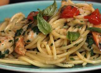 Μακαρόνια με γαρίδες