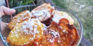 Τηγανίτες με μήλα και ρούμι Τηγανίτες με μήλα και ρούμι