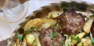 Ψητά Μπιφτέκια με λεμονάτες πατάτες