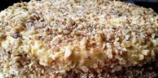 Κέικ με κρέμα και καρύδια