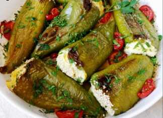 Πιπεριές με τυρί στο φούρνο