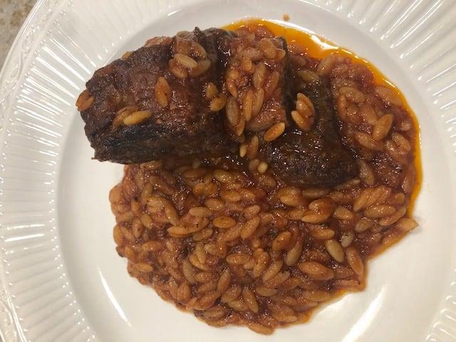 kritharaki me mosxari1 Κριθαράκι με κρέας