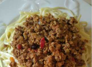 Λιγκουίνι με κιμά!!!