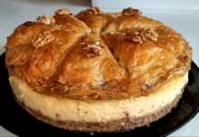 Baklava cheesecake step by step Βaklava cheesecake - Τσιζ κέικ Μπακλαβα