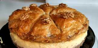 Βaklava cheesecake - Τσιζ κέικ Μπακλαβα