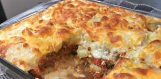 Εύκολες και νόστιμες πατάτες με κιμά πατάτες με κιμά