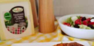 Ψημένο τυρί σε έτοιμο φύλλο