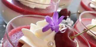 Πανακότα με ζελέ κεράσι….Ώρα για κεράσια; Ας το εκμεταλλευτούμε. Πανακότα με ζελέ κεράσι