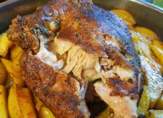 Αρνάκι ψητό με πατάτες και μπαχαρικά