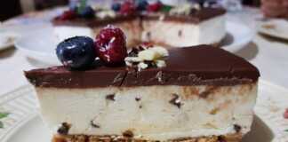 Cheesecake με μασκαρπόνε, κρέμα και σοκολάτα