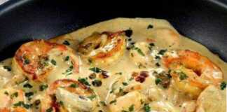 Γαρίδες με σάλτσα Σκόρδου