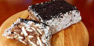 Μπισκοτογλυκό Κορμός σοκολάτας