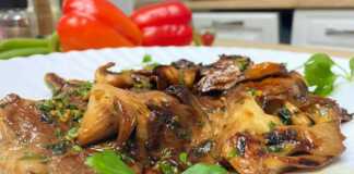 Μαριναρισμένα μανιτάρια πλευρώτους στη σχάρα