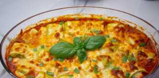 Ρολά κολοκυθάκια με σάλτσα μαρινάρα