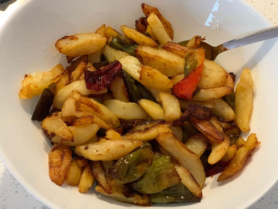 Τηγανιτές Πατάτες με πιπεριές