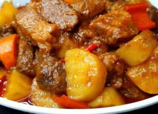 Κοκκινιστό Μοσχαράκι με σάλτσα σόγιας